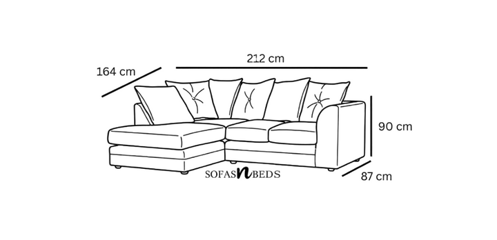 Camden LuxVelvet Corner Sofa - Blue