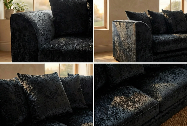 Camden Crushed Velvet 3+2 Seater Sofa