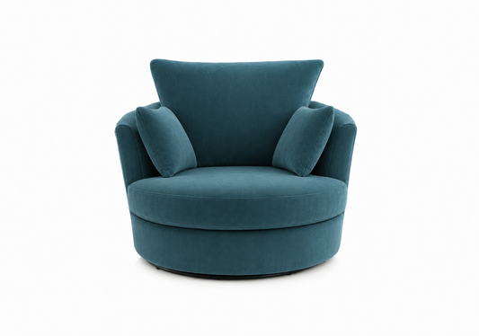 Plush Velvet Swivel Chair