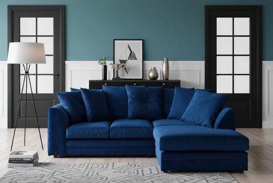 Camden LuxVelvet Corner Sofa - Blue