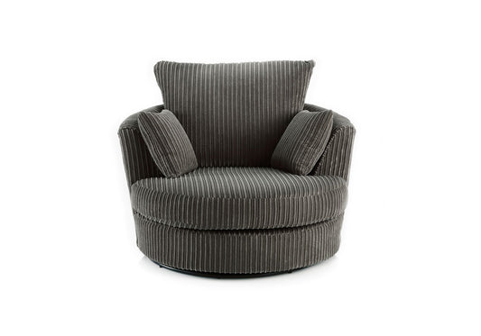 Jumbo Cord Swivel Chair