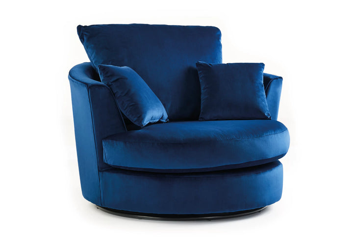 Camden LuxVelvet Swivel Chair & Footstool