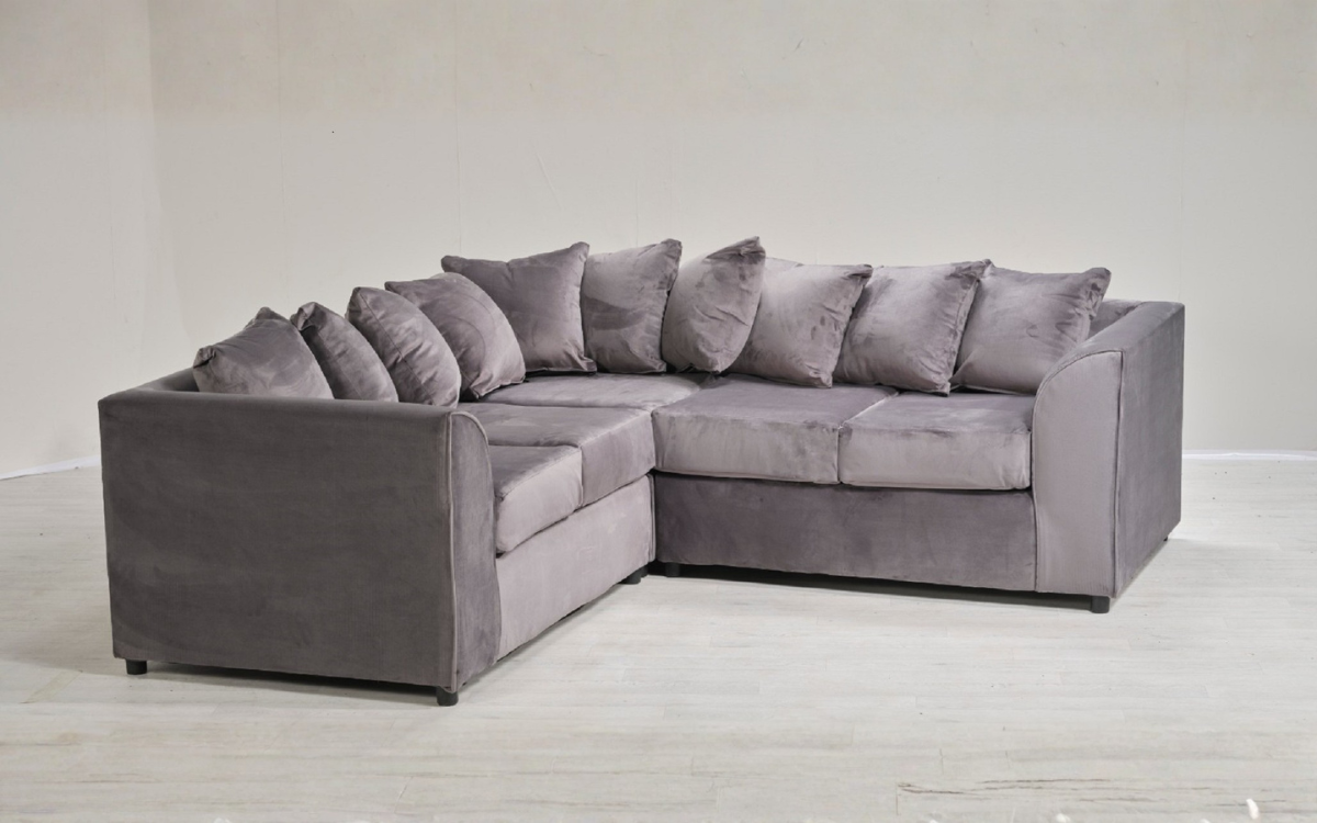 Garrison Plush Velvet Corner Sofa