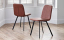 Nero Round Table & 4 Goya Antique Brown Chairs
