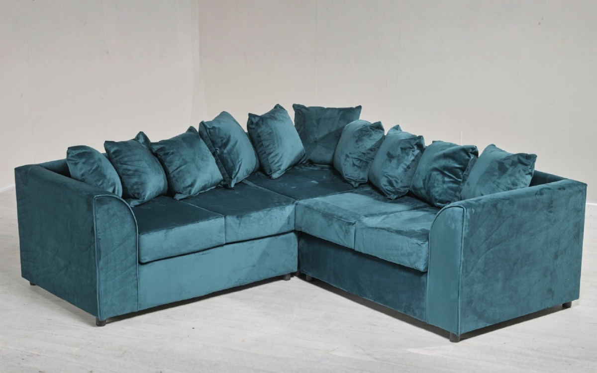 Garrison Plush Velvet Corner Sofa