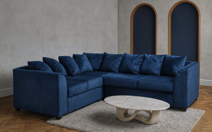 Garrison Plush Velvet Corner Sofa