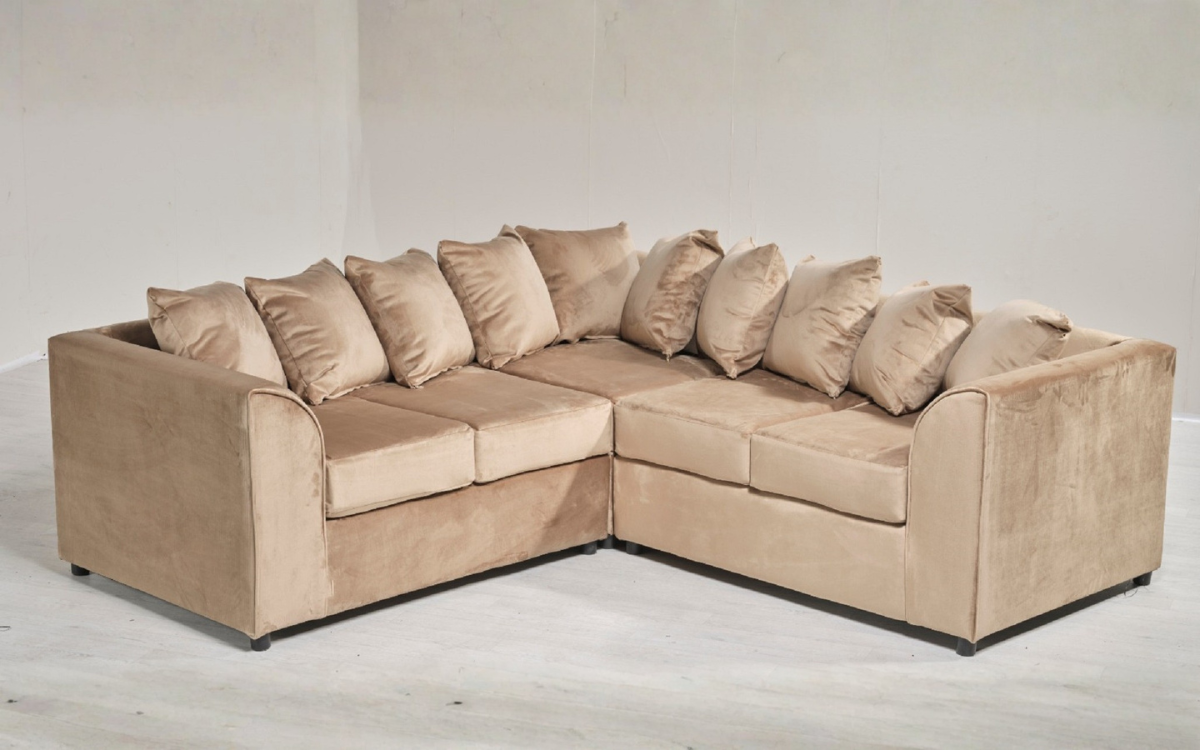 Garrison Plush Velvet Corner Sofa