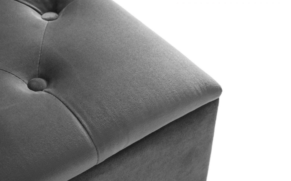 Dark Grey Velvet Ravello Blanket Box