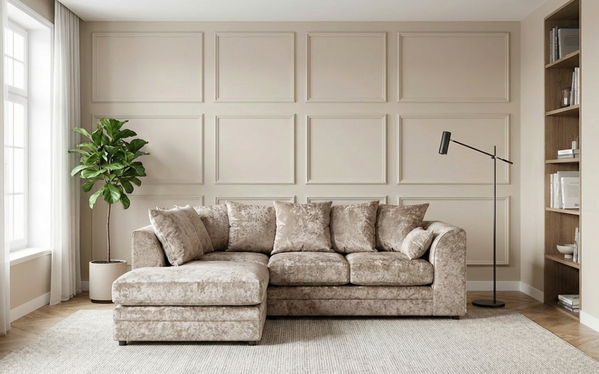 Camden Crushed Velvet Corner Sofa