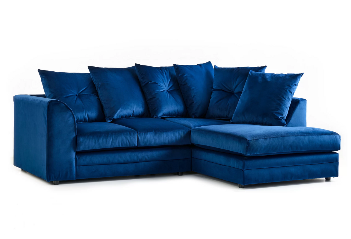 Camden LuxVelvet Corner Sofa - Blue