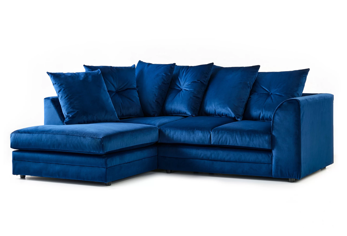 Camden LuxVelvet Corner Sofa - Blue