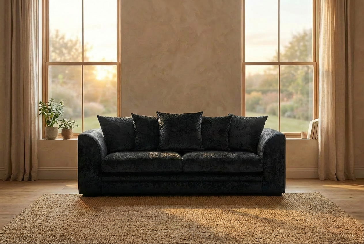 Camden Crushed Velvet 3 Seater Sofa
