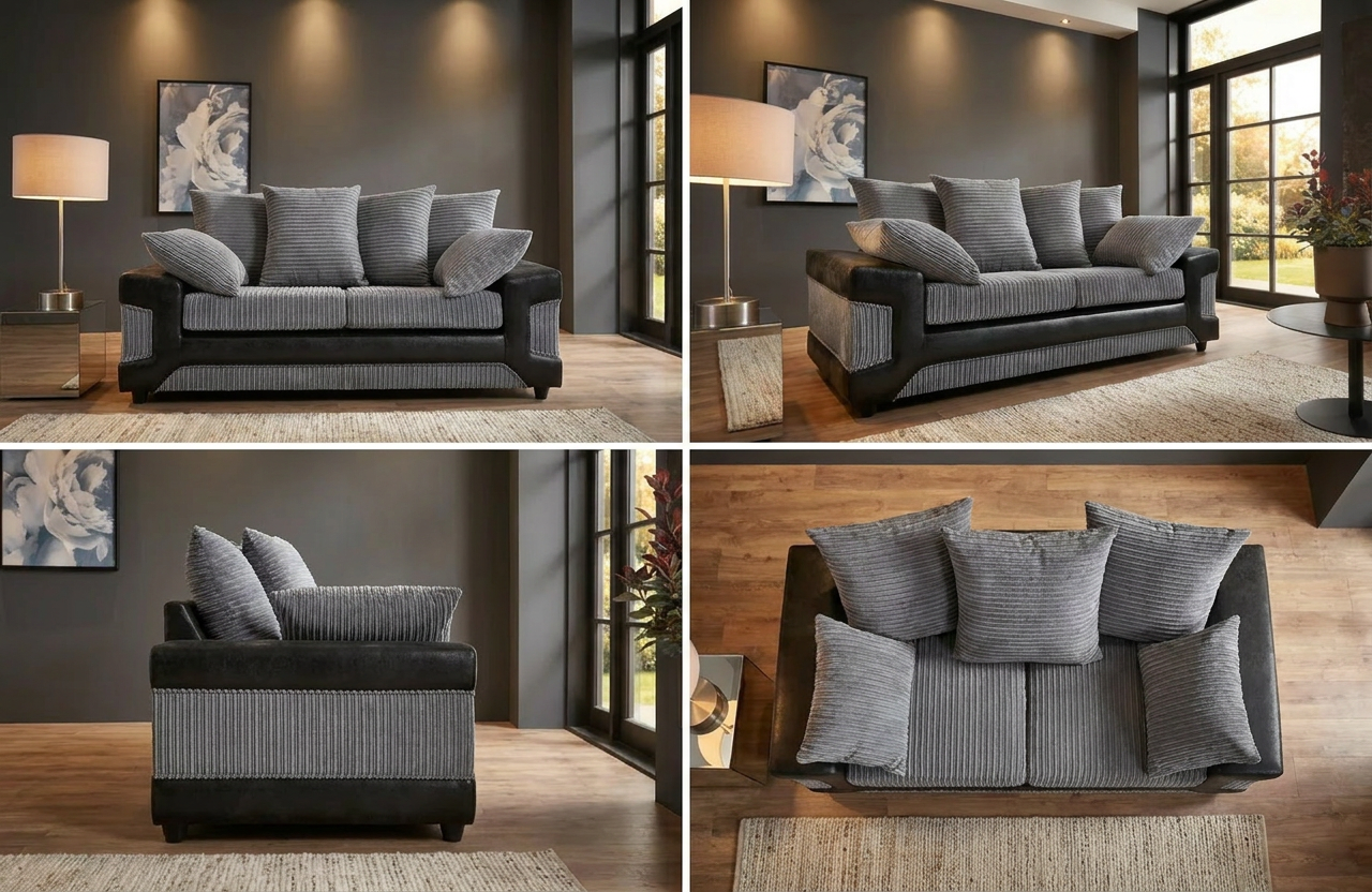 Dino 3 Seater - Black