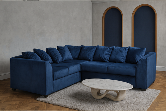Garrison Plush Velvet Corner Sofa