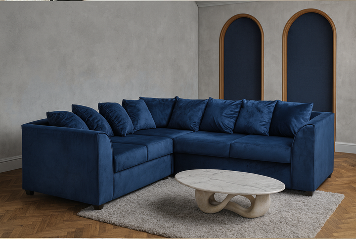 Garrison Plush Velvet Corner Sofa