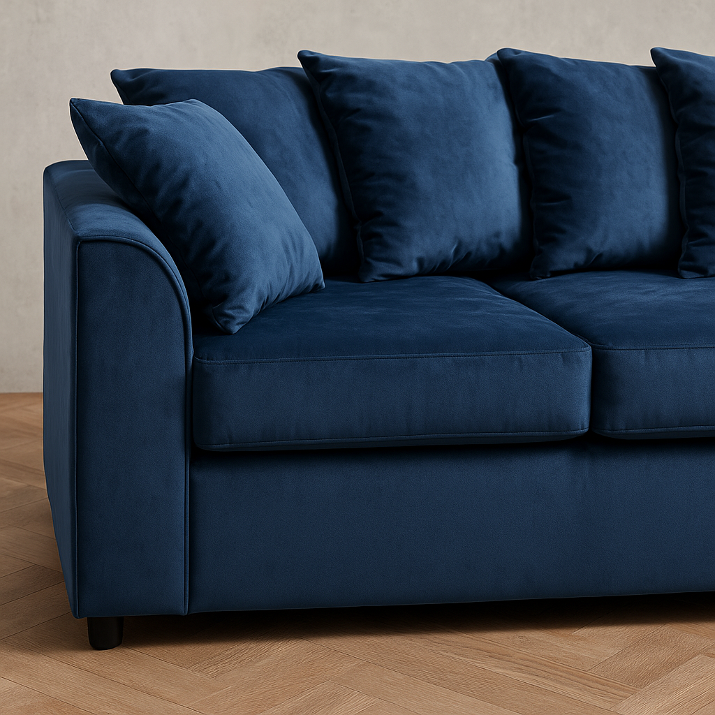 Garrison Plush Velvet Corner Sofa