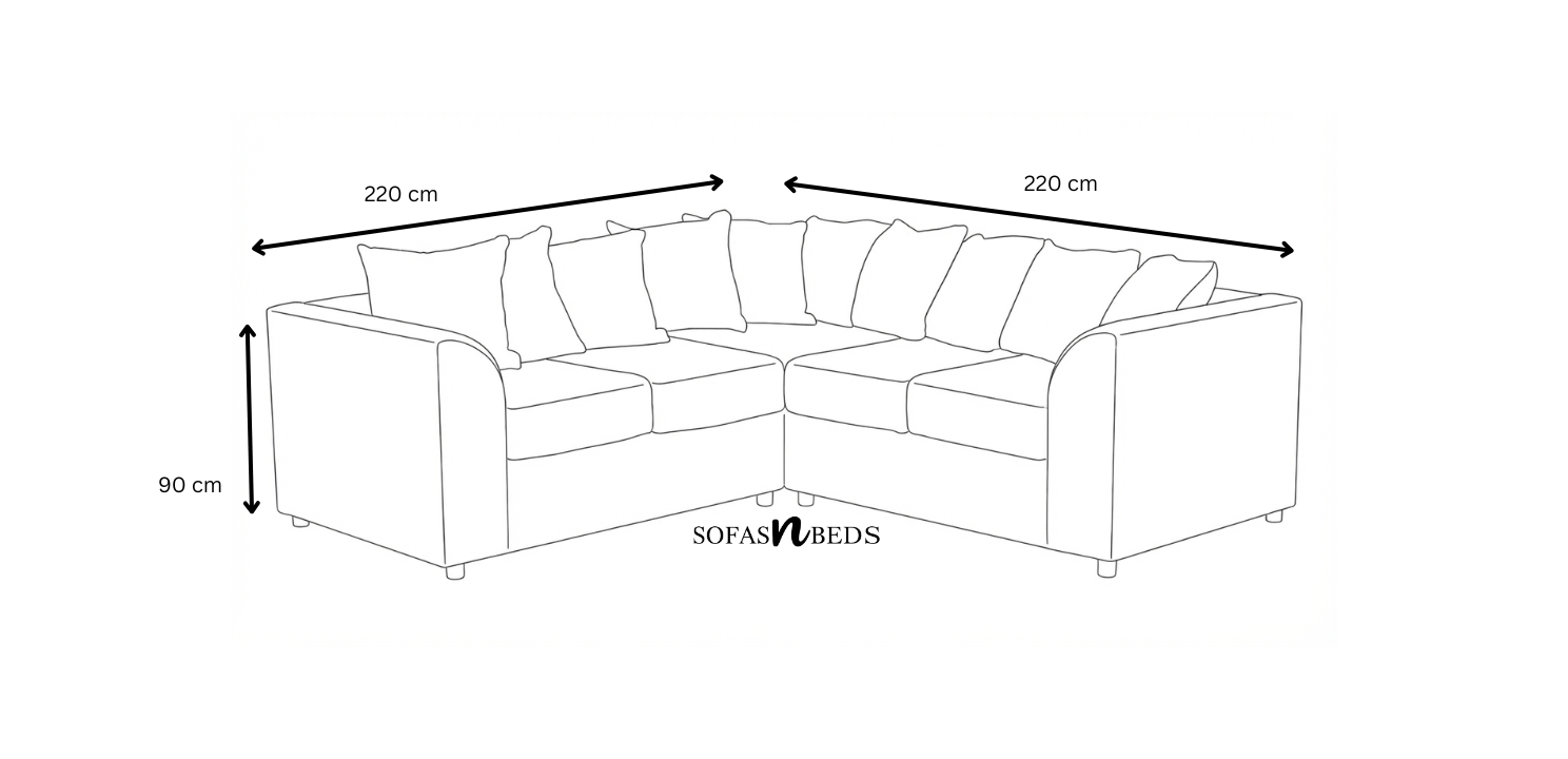 Garrison Plush Velvet Corner Sofa