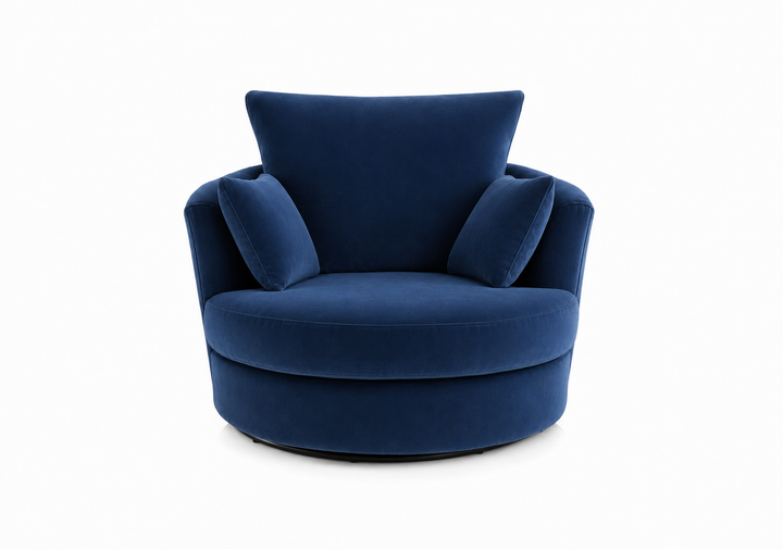Plush Velvet Swivel Chair