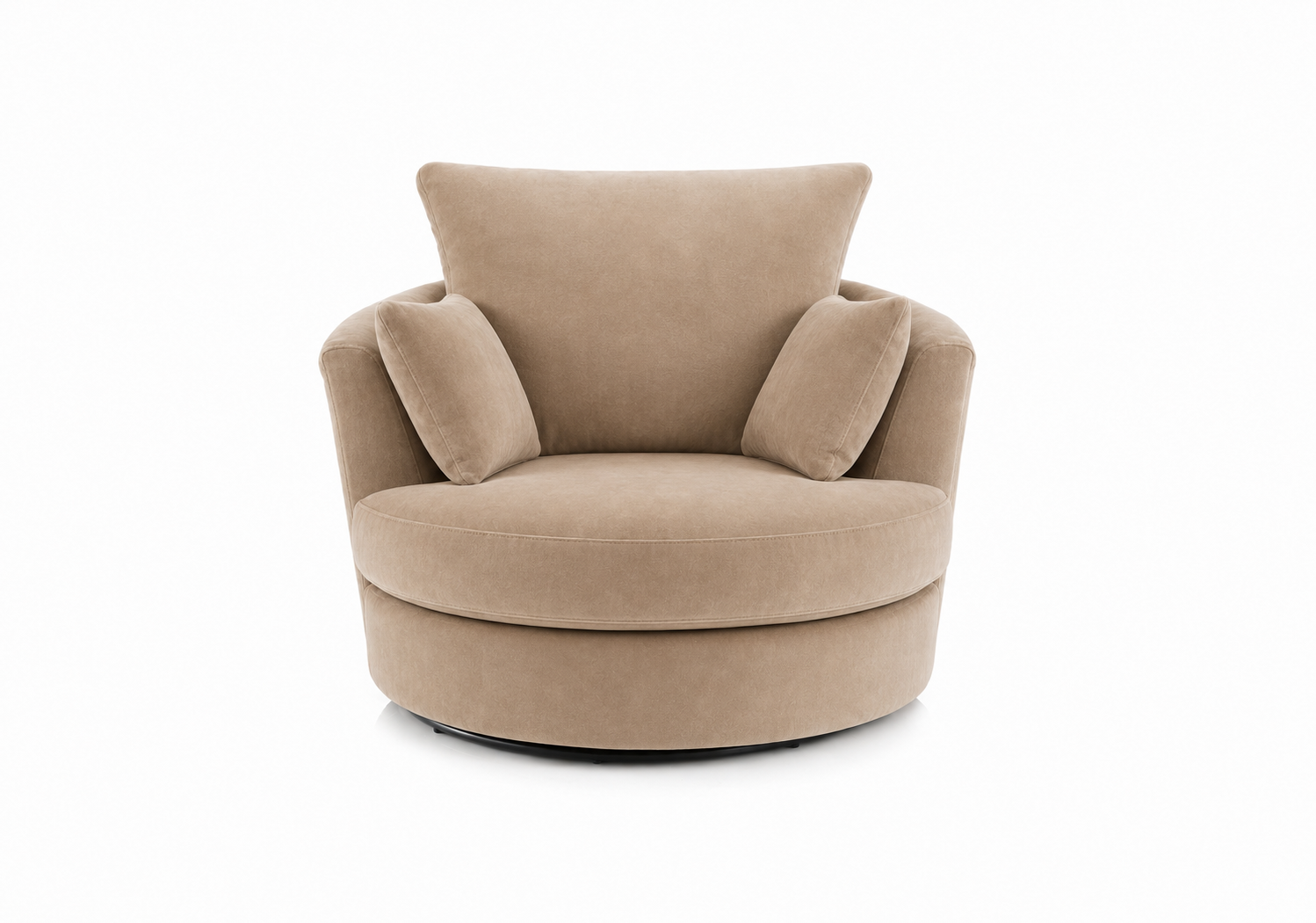 Plush Velvet Swivel Chair