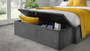 Dark Grey Velvet Ravello Blanket Box