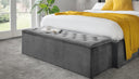 Dark Grey Velvet Ravello Blanket Box