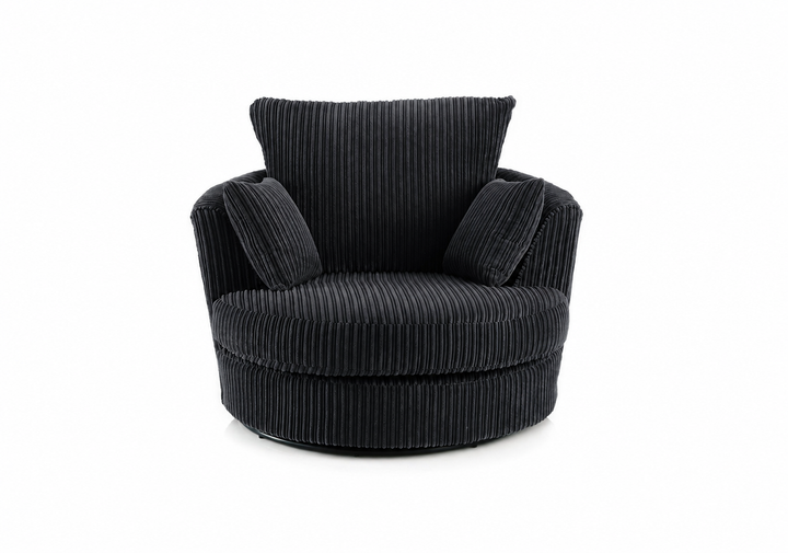 Jumbo Cord Swivel Chair
