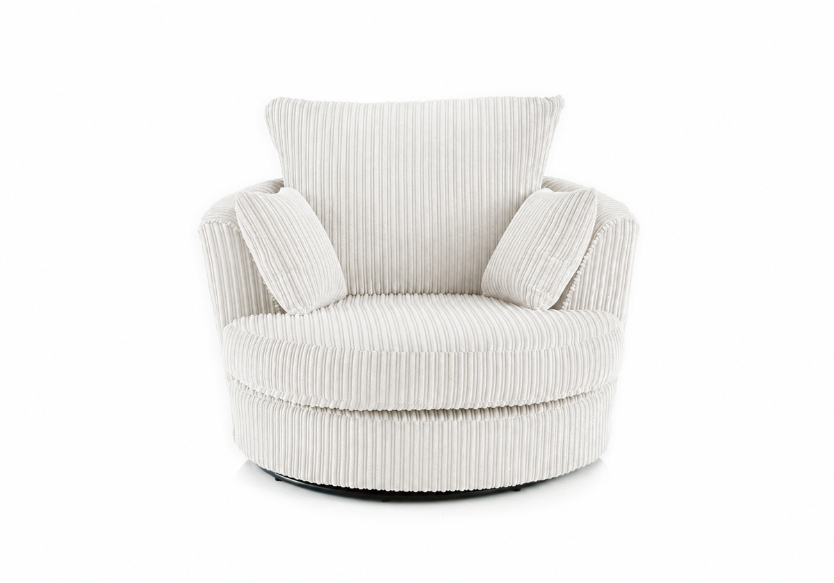 Jumbo Cord Swivel Chair