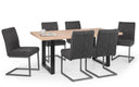 Berwick Dining Table & Brooklyn Charcoal Chairs