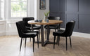 Brooklyn Round Table Oak & 4 Luxe Dining Chairs