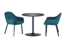 Nero 80Cm Table and 2 Lima Dining Chairs