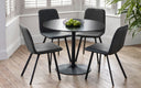Nero Round Table & 4 Goya Antique Brown Chairs