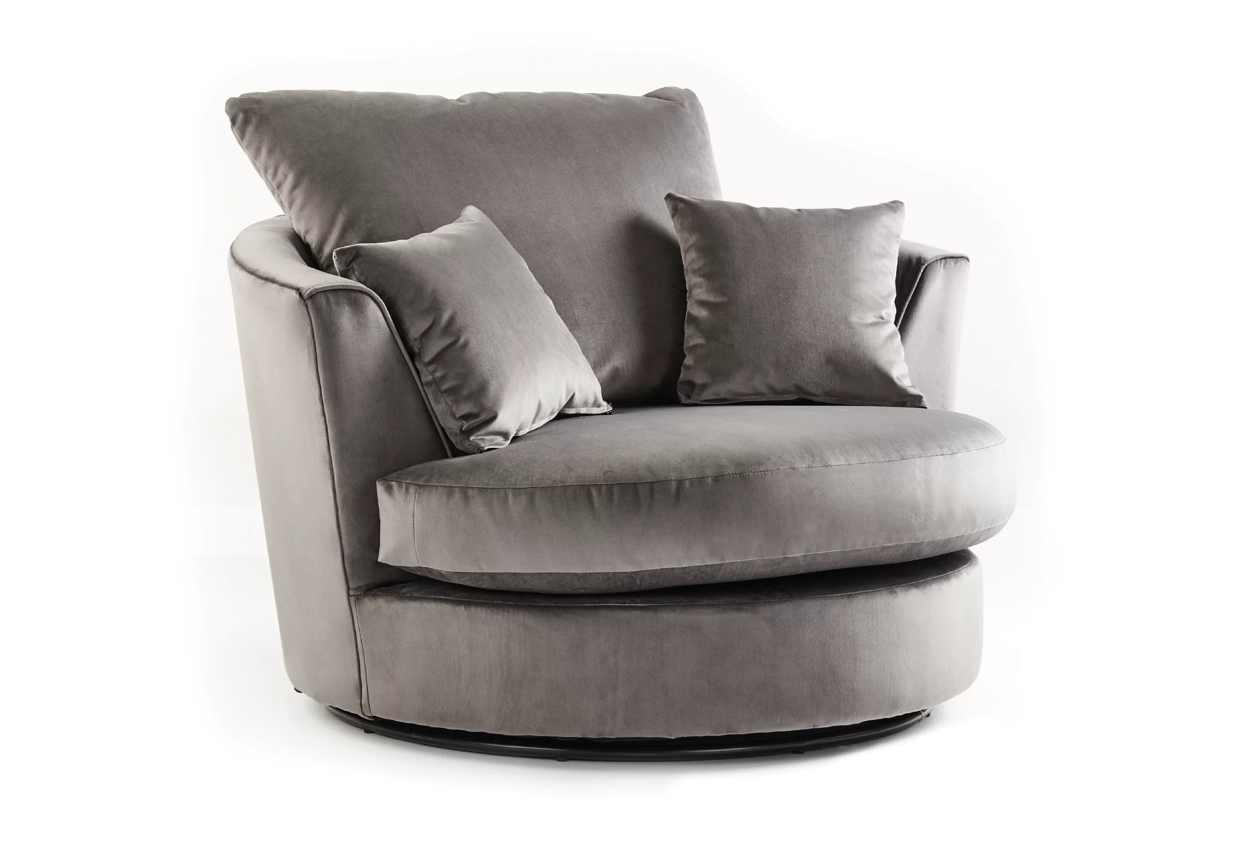 Camden LuxVelvet Swivel Chair & Footstool