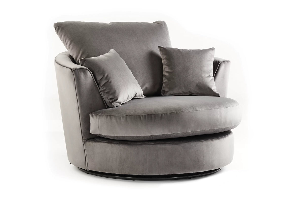 Camden LuxVelvet Swivel Chair & Footstool