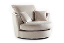 Chicago LuxVelvet Swivel Chair & Footstool